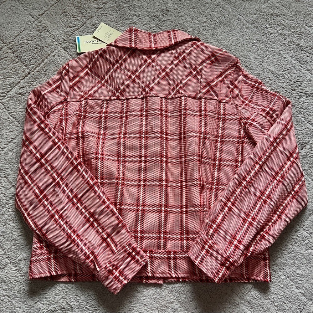 NWT Scotch & Soda Good Luck Charm Check Plaid Jacket Preppy Academia Sz L - Picture 3 of 8